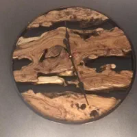 انواع ساعت های چوبی روستیک با چوب زیتون|ساعت دیواری و تزئینی|اندیشه, اندیشه فاز ۱|دیوار