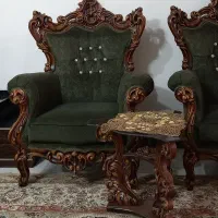 مبل ۹ نفره سلطنتی چوب راش|مبلمان خانگی و میز عسلی|هشتگرد, شهرک کوثر|دیوار