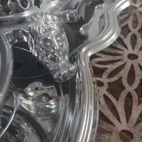 سماور استیل-۶ لیتری-مارک ماندگار-نو -همراه سینی
