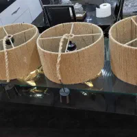 لوستر مدرن با روکش کنف طبیعی