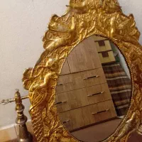 آینه و شمعدان برنجی قدیمی|آینه|تهران, خلیج فارس|دیوار