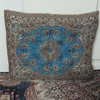 یک جفت پشتی آبی فیروزه آیی درحدنو