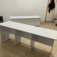 ۲ عدد میز تحریری سفید ام دی اف