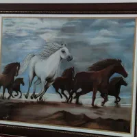 قاب نقاشی تکنیک پاستل گچی و مدادرنگی