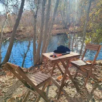 میز و صندلی چوبی تاشو