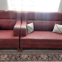 مبل ۷ نفر چرم کامل سالم|مبلمان خانگی و میز عسلی|هشتگرد, فاز ۲ مهستان|دیوار