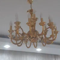 لوستر طلایی شش شاخه سالم