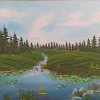 نقاشی رنگ روغن فقط هزینه بوم۱۵۰تومان