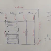 کمد دیواری بزرگ و جادار، سالم و تمیز|جاکفشی، کمد، دراور|آبیک, |دیوار