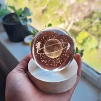 چراغ خوب گوی کریستال کادو روز دختر ارسال رایگان|چراغ خواب و آباژور|اصفهان, ملک‌شهر|دیوار