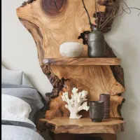 اینه وکنسول چوبی روستیک|بوفه، ویترین، کنسول|محمدیه-قزوین, |دیوار