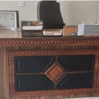 میز مدیریت با صندلی بزرگ چرم کانتر منشی ام دی اف|مبلمان اداری|شاهرود, |دیوار