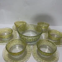 سرویس کریستال هفت رنگ قدیمی اصل چک