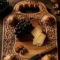 تخته گوشت،تخته چوبی ،چوب راش،منبت