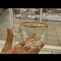 فنجان لب طلایی فنجون لب طلا فرانسه لیوان استکان