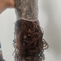 مو مصنوعی فر سیم تلفنی دوخت رنگ قهوهای