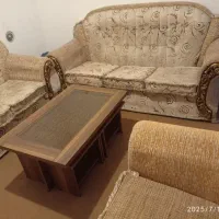 مبلمان ۹ نفره محکم و تمیز با جلو مبلی و عسلی|مبلمان خانگی و میز عسلی|مرودشت, بیست متری بیمارستان|دیوار