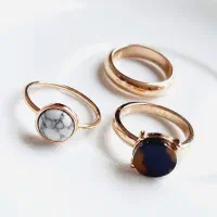 انگشتر طلایی چند تایی نگینی مدل چند رنگ|بدلیجات|شیراز, ملاصدرا|دیوار