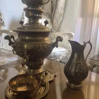 سماور زغالی برنجی ۶ لیتری قدیمی