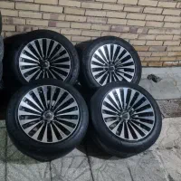 رینگ اسپرت سایز 16 با تایر نو و یه جفت ۵۰ درصد