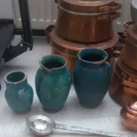 ظروف مسی قدیمی|کلکسیون اشیاء عتیقه|شهرضا, |دیوار