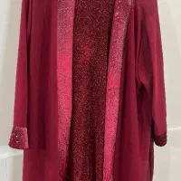 لباس مجلسی سرمه آیی کار شده نگین و مروارید سایز ۴۸|لباس|شهریار, شهرک امیریه|دیوار