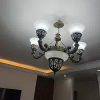 فروش یک جفت لوستر اماراتی مجلل و یک جفت حصیری