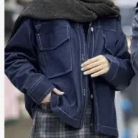 کت پاییزه جین بار بوتیک کاملا نو جنسش لطیفه تا۵۰