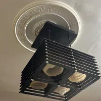 لوستر چوبی ۴شعله کاملا سالم