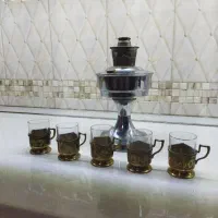 گرد سوز و جا استکانی برنجی قدیمی|کلکسیون اشیاء عتیقه|تهران, شادآباد|دیوار