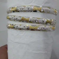 النگو نقره آبکاری طلا  شد