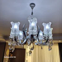 لوستر ۸شاخه استیل|لوستر و چراغ آویز|تهران, قنات‌کوثر|دیوار