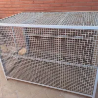 قفس فلزی حیوانات سگ گربه مرغ خروس و پرندگان