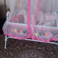 گواره میلا نو  صورتی فقط بازش کردیم نگاهش کردیم