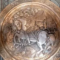 سینی قلم مسی|صنایع دستی و سایر لوازم تزئینی|محمدشهر, شهرک پیام (مهرالبرز)|دیوار