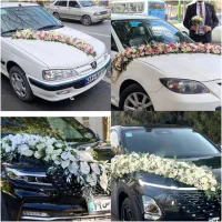 گل آرایی ماشین و دسته گل عروس،تاج گل با قیمت مناسب