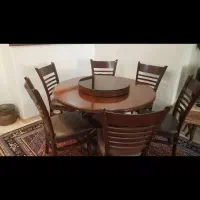 میز گردان چوبی