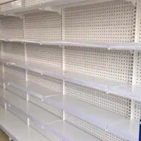 قفسه هایپرمارکت سفید پشت توری