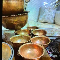یه دست ظروف مسی نونو|ظروف سرو و پذیرایی|قم, آزادگان|دیوار