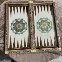 تخته نرد و شطرنج خاتم کاری با کیف و مهره نردخاتم|صنایع دستی و سایر لوازم تزئینی|اصفهان, نقش جهان|دیوار