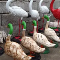 مجسمه فلامینگو بتنی دلفین بتنی و لکلک|مجسمه، تندیس، ماکت|چهارباغ, |دیوار