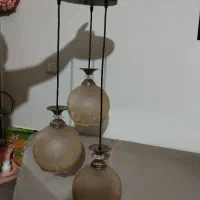 لوستر سه شاخه آویز کاملا نو نصب نشده