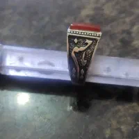 انگشتر نقره مردانه  عقیق مشهد