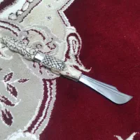 چاقوبادسته استخوان کنده کاری شده|کلکسیون اشیاء عتیقه|قزوین, |دیوار