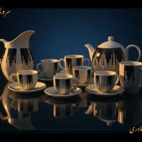 قوری و سرویس چای خوری بختیاری