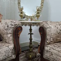 آینه و شمعدان برنز