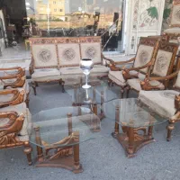 مبلمان ۹نفره با نهارخوری ۸نفره کاملا سالم|مبلمان خانگی و میز عسلی|کرج, اخترآباد|دیوار