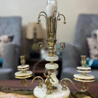 شمعدان سنگ مرمر و برنج