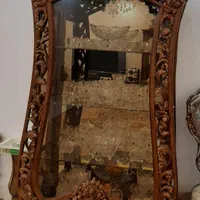 ویترین کنده کاری،چوب گردو،کارسفارشی|بوفه، ویترین، کنسول|اسلامشهر, شهرک قائمیه|دیوار