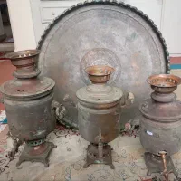 سماور و بخاری و سینی و یا مجمه قدیمی